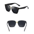 Custom logo  sport shades square frame unisex sunglass mirror